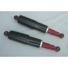 ZADNÍ TLUMIČE -- PLAST KRYTY (PŮVODNÍ BŘEZNICE ČR) - PÁR (TYP SIDECAR, JAWA, ČZ, SOCIALISTICKÉ VOZÍKY)